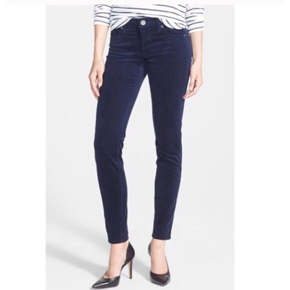 Kut from the Kloth Pants - Kut from the Kloth Mia Toothpick Skinny Corduroy Pants Women's Size 4 Navy Cords